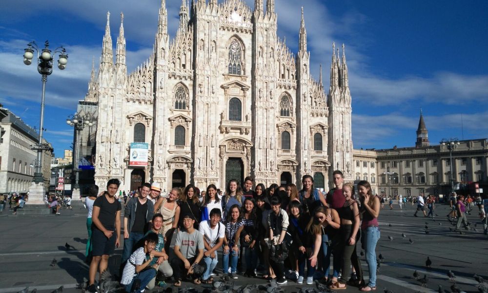 Exchange students in Italy